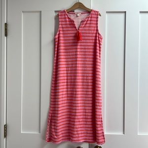 NEW Crewcuts Pink and Orange Striped Terry Dress/Beachwear - 12
